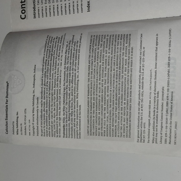 Calculus Essentials for dummies, by Mark Ryan - Picture 6 of 16